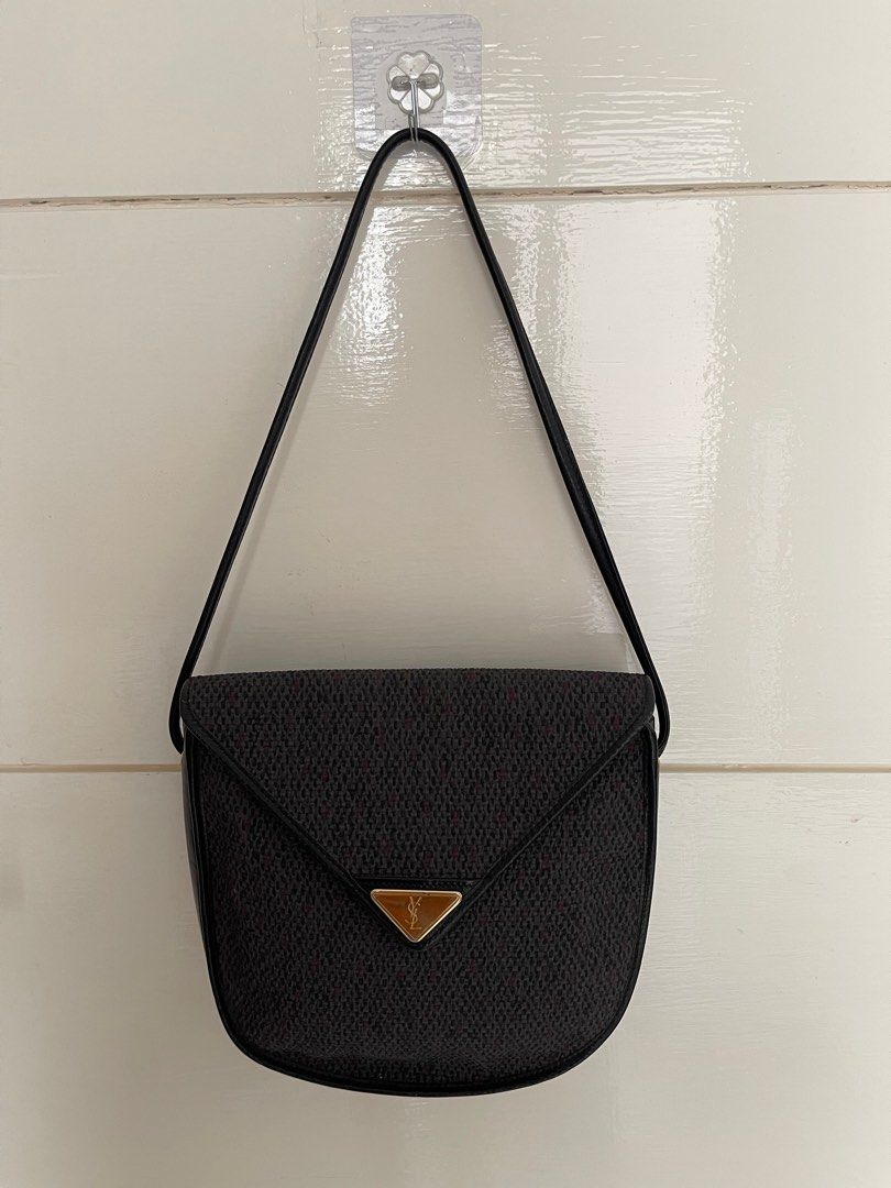 SALE Tas Ysl vintage yves saint laurent sling bag shoulder bag black