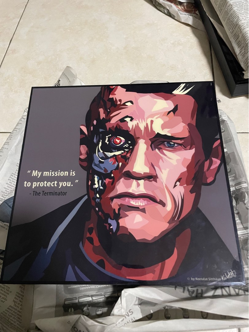 Terminator Pop Art Frame, Hobbies & Toys, Toys & Games on Carousell