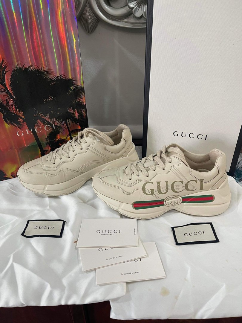 Harga rhyton gucci logo leather sneaker clearance
