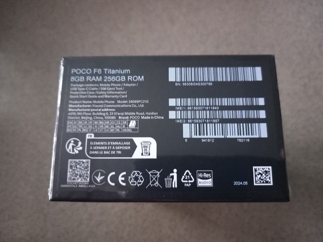 Xiaomi Poco F6 Titanium 8GB 256GB (Category: Xiaomi) located in Manila. Submitted by simplicito (Listing ID 1309603571, Image 3). Description: Contact 09760562404 for faster transaction Key Features: Snapdragon 8s Gen 3 90W Fast Charging (Fully charged in 35 mins.) Amoled Display Corning Gorilla Glass Victus Protection 50MP Main Camera Liquid Cool 4.0 Meeting Place: Paco Mall Red Ribbon Paco.