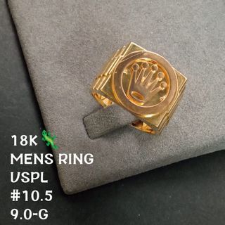 YG Rolex Logo Mens Ring