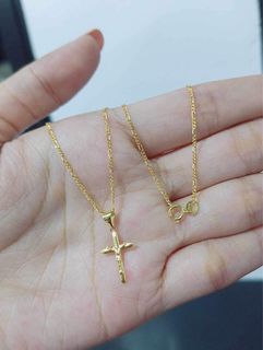 18k saudi gold|Small Cross Necklace