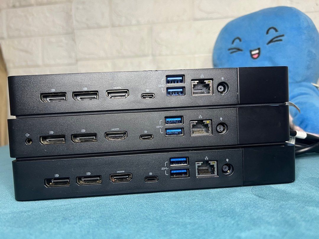2 PCS DELL WD19 or WD19S DOCKING STATION / DOCK (Category: Cables & Adaptors) located in Taguig. Submitted by johnvincentv (Listing ID 1306694701, Image 3). Description: Dell docking Station 2pcs WD19 or 2pcs WD19s for 2,999 pesos. Adapter not included. Mura lang po yung adapter sa online shop. May have scratches or nicks. Please see below details Dell Docking Station WD19 and WD19S link all your electronic devices to your laptop using a single U