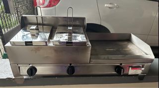 3 in 1 Gas Type Fryer and Burger Grill