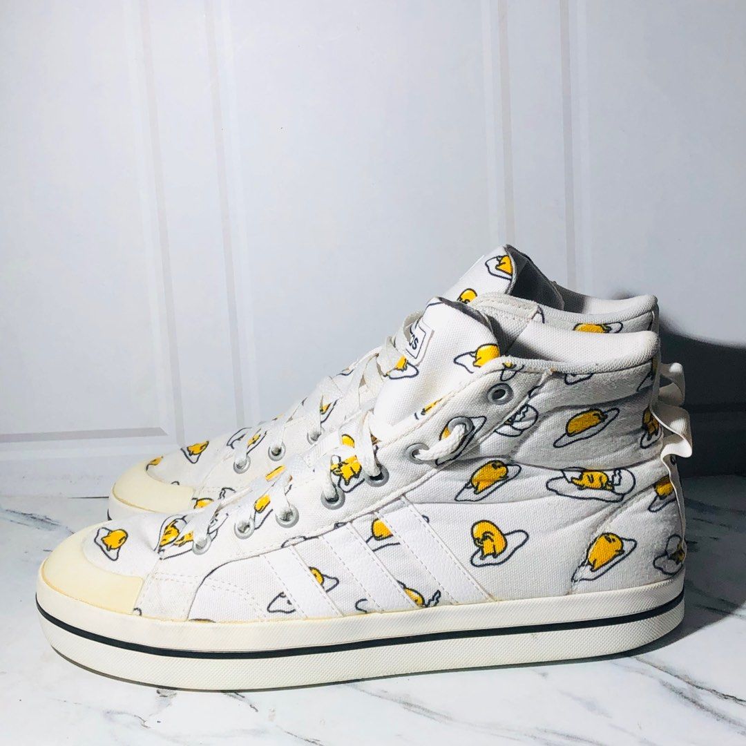 adidas gazelle silver green womens Gudetama Slip-On Low Top Sneakers