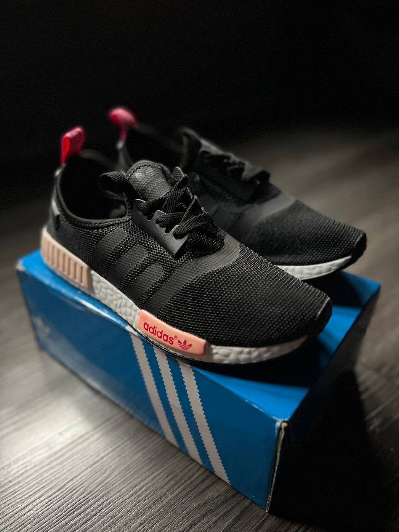 Adidas nmd black pink saiz 36 40