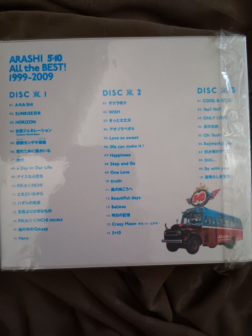 Arashi 5x10 All The BEST (Category: CDs & DVDs) located in Las Pinas. Submitted by 030700 (Listing ID 1306546668, Image 2). Description: 1999-2009 unsealed opened for the pictures.