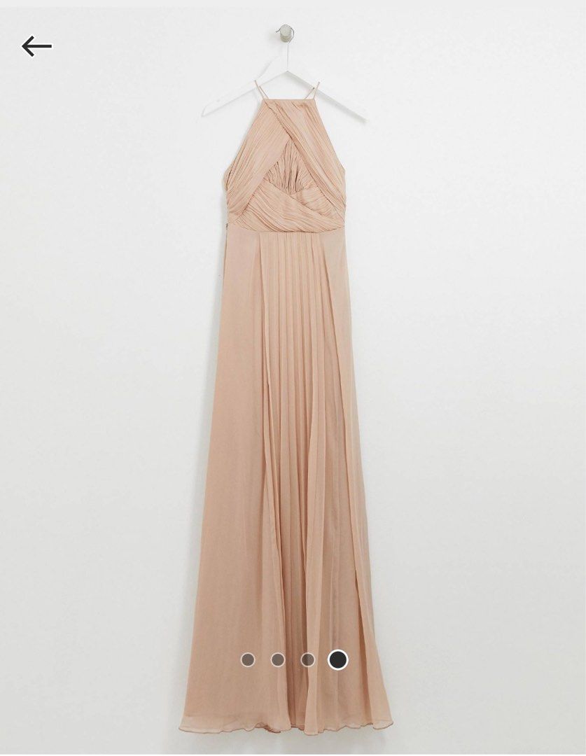 ASOS TALL Soft blush bridesmaid dress UK8