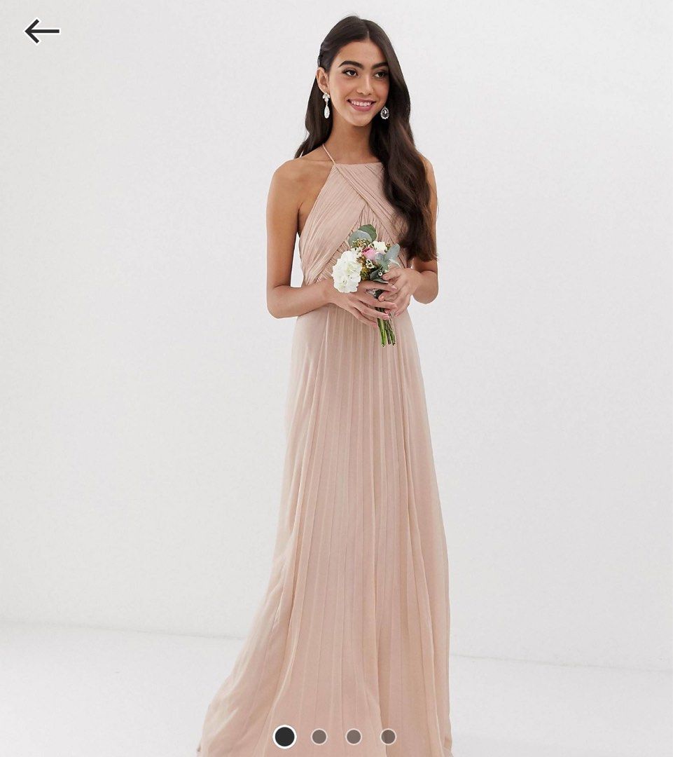 Asos soft blush bridesmaid dress discount