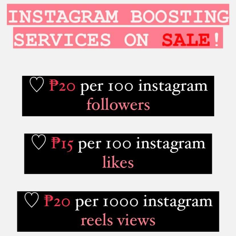 boosting Instagram followers, likes and views (Category: Game Gift Cards & Accounts) located in Pasay City. Submitted by charm.boosting (Listing ID 1306667985, Image 1). Description: LIMITED TIME OFFER ‼️‼️‼️ 🚀 rapid growth 🌟 increase engagement 📈 valuable insights ‼️ link and username only ⏰ minutes to hours process 🔒 safe and secure 🎯 target amount hit! Open for boosting Instagram accounts followers, likes, views and many more! Kung nahihi