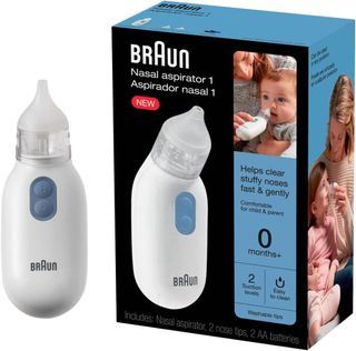 Braun Nasal Aspirator 1, BNA100US Quickly and Gently Removes Blocked Noses Electric Nasal Aspirator or Newborns, Babies and Toddlers