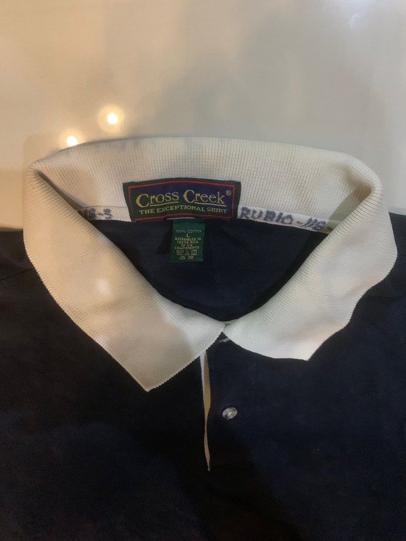 Cross Creek polo shirt (Category: Tshirts & Polo Shirts ) located in Quezon City. Submitted by freeman520 (Listing ID 1306703792, Image 2). Description: Cross Creek polo shirt Size Large Theres a written name inside then collar as what shown in the picture.