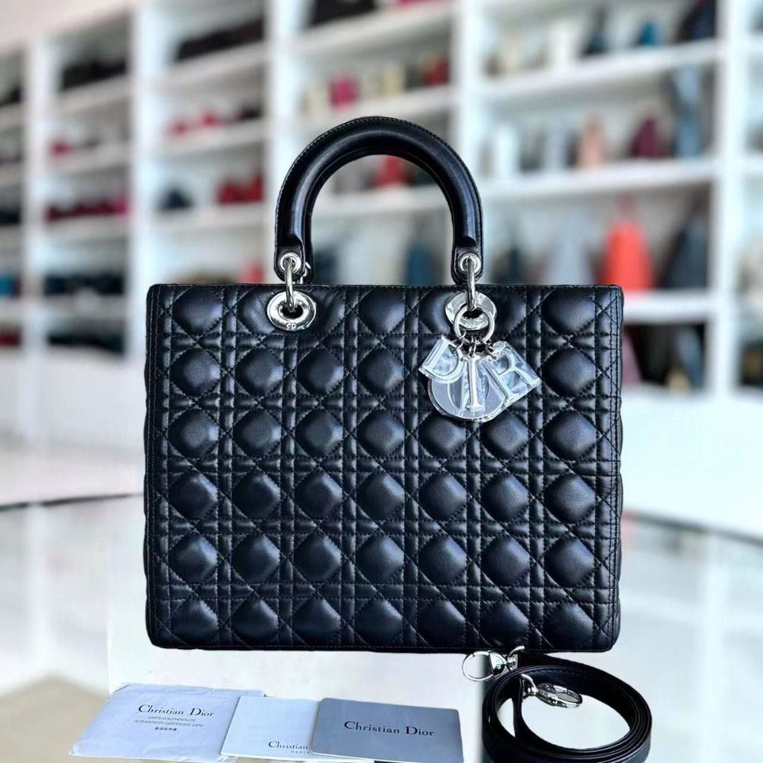 Dior lady lambskin primitive bag