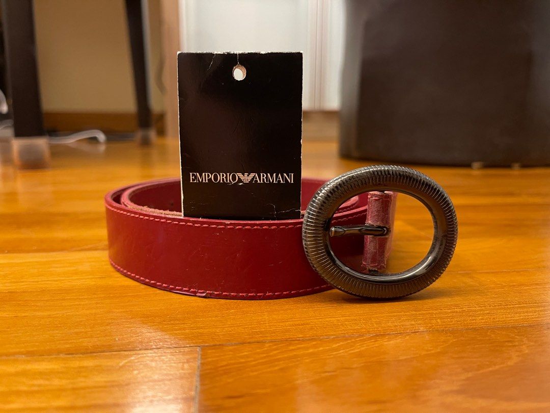 Armani jeans leather belt top