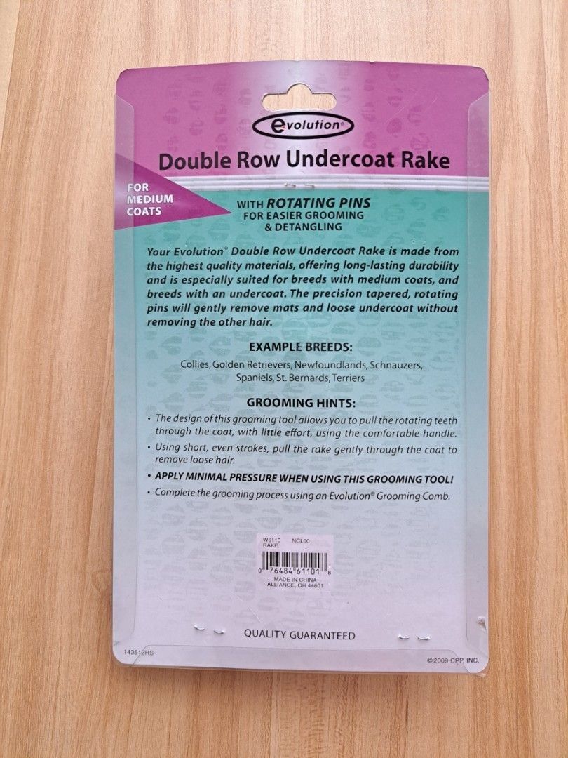 evolution Double Row Undercoat Rake with Rotating Pins Carousell
