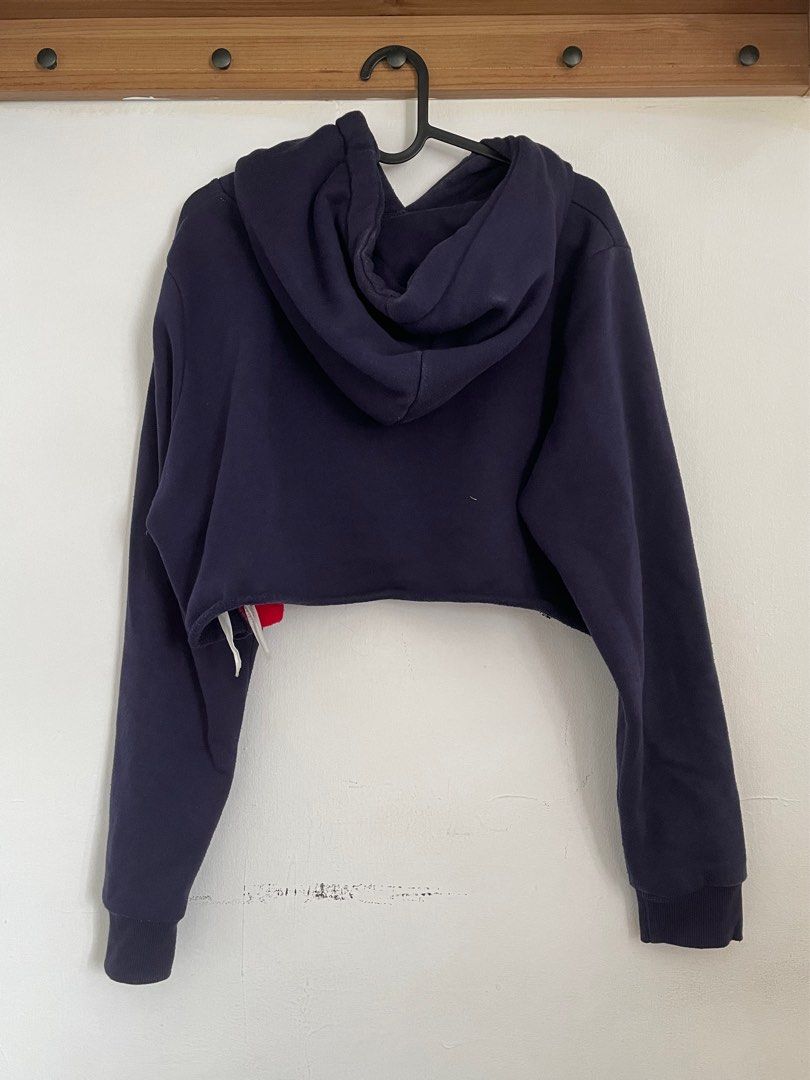 Fila colour block crop hoodie sale