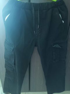 (For Men) (Black) Korean Style Cargo Pants Loose Aesthetic Jeans Sweat