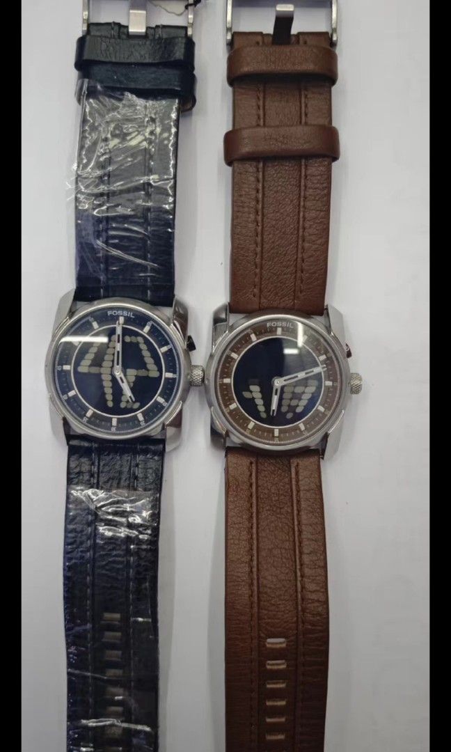 Fossil Big Tic Men s BG2170 Analog Digital Brown Leather Watch