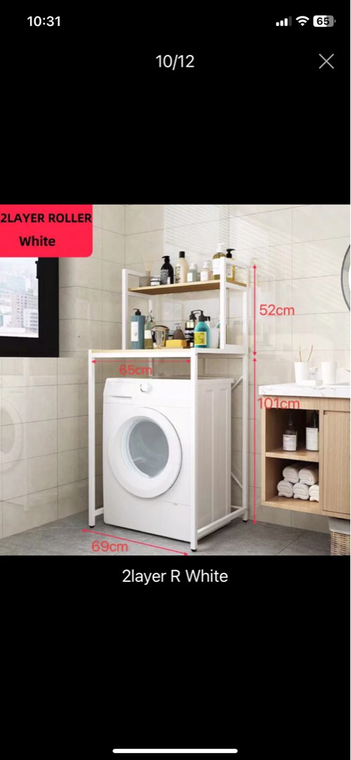 Front Loader Shelf Front load washing machine rack / organizer Korean inspired, Furniture ...