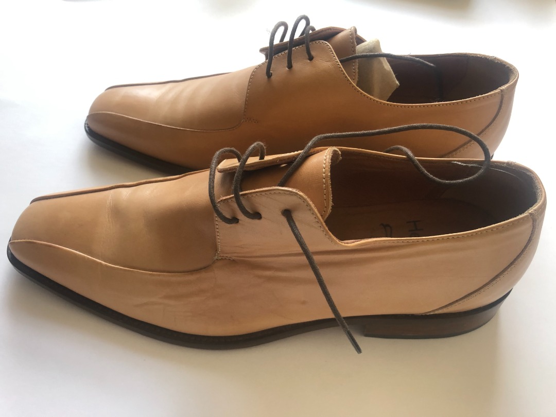 Heyraud Oxford Leather Shoes Caramel Brown 43 Men s Fashion Footwear Dress Shoes on Carousell