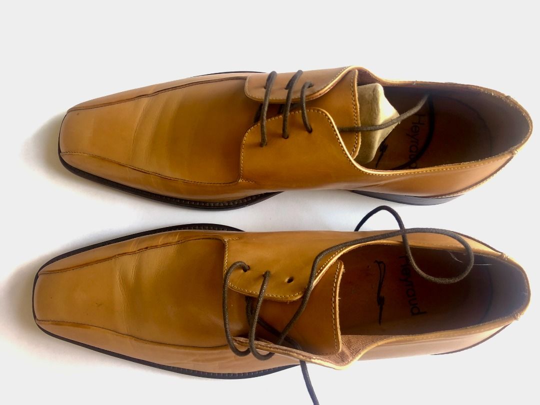 Heyraud Oxford Leather Shoes Caramel Brown 43 Men s Fashion Footwear Dress Shoes on Carousell