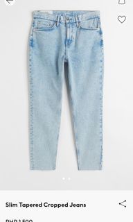 H&M Slim Tapered Cropped Jeans