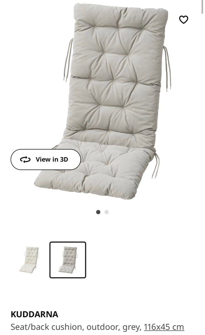 Ikea Kuddarna outdoor seat cushion Furniture Home Living Home Decor Cushions Throws on Carousell