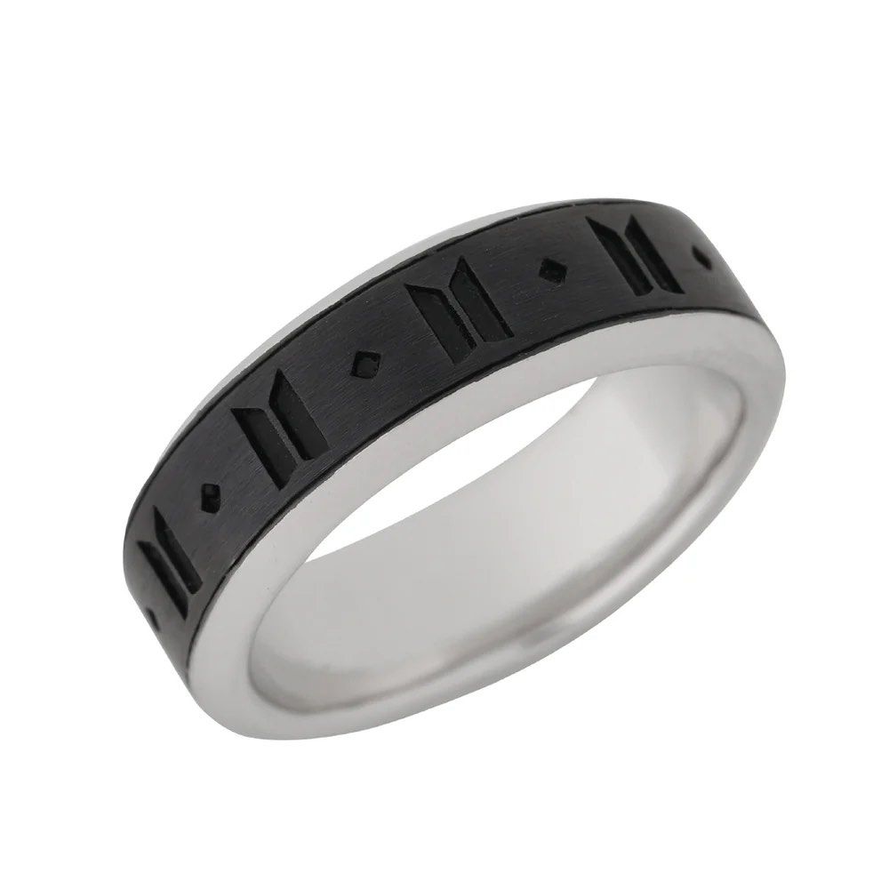BTS MONOCHROME MNCR RING (BLACK) Size M (KR 11, US 7