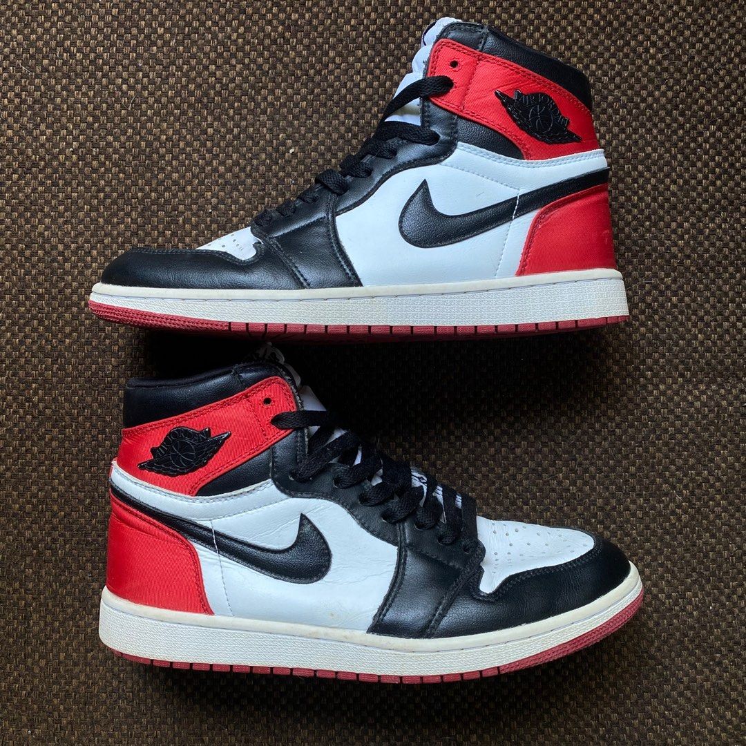 Jordan 1 High OG Satin Black Toe Men s Fashion Footwear Sneakers on Carousell