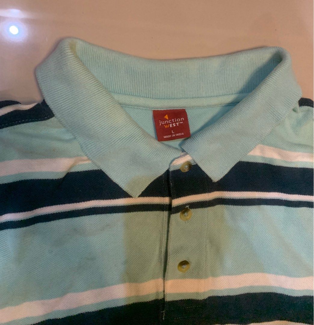 Junction West polo shirt (Category: Tshirts & Polo Shirts ) located in Quezon City. Submitted by freeman520 (Listing ID 1306698907, Image 2). Description: Junction West polo shirt stripes Size Large.