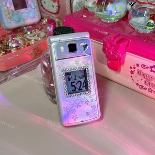 Kyocera K005 AU Pink Flip Phone & Flip Camera