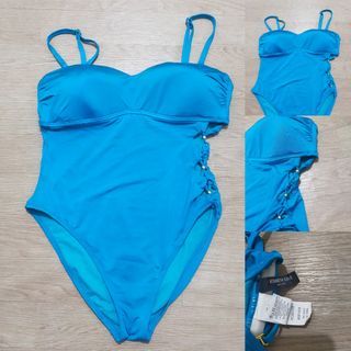 (L) KENNETH COLE Side Design One Piece Swimsuit