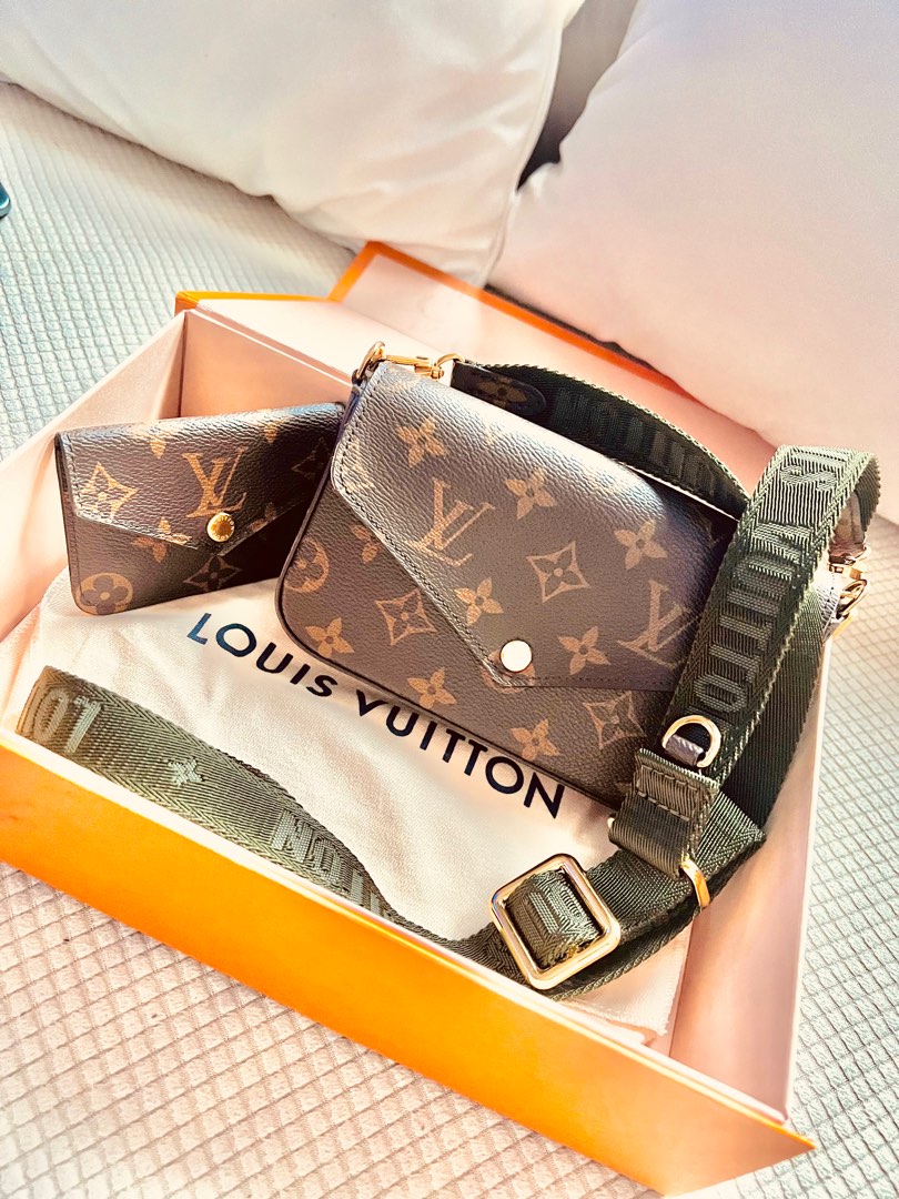 HOT Louis Vuitton Khaki Strap Louis Vuitton Felicie Strap Louis