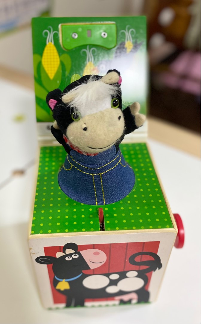 Cow jack in the box toy cheap