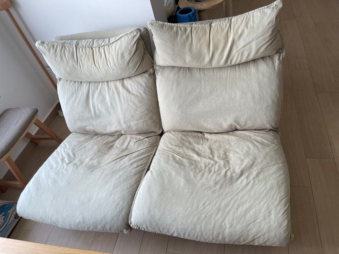 Muji 2 seater reclining sofa