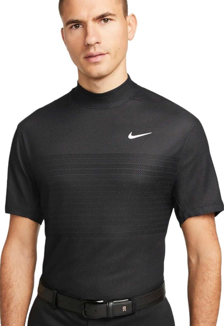 Nike Dri fit ADV Tiger Woods mock neck shirt Men s Fashion Activewear on Carousell