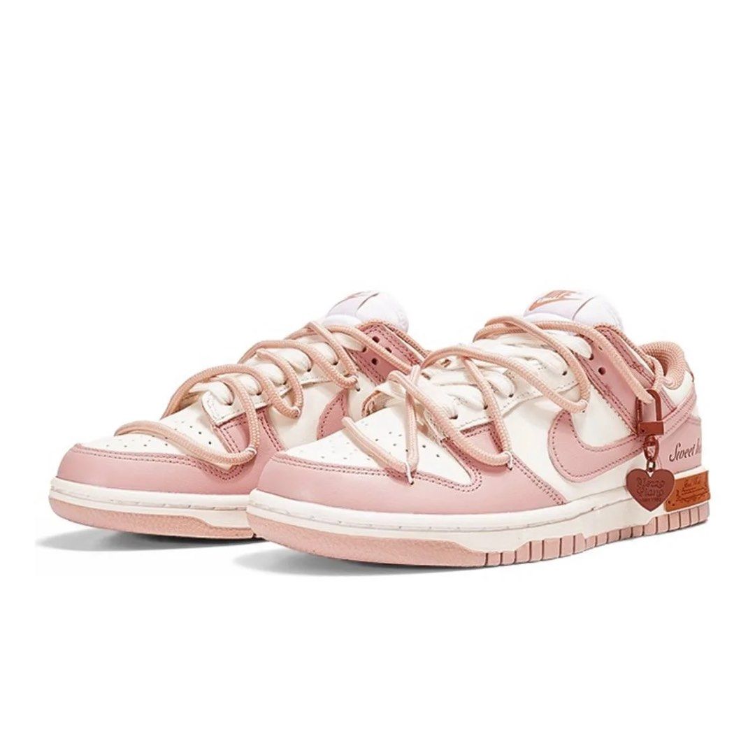 Nike Dunk Low Customized Sweet Heart Rose Whisper Women s Fashion Footwear Sneakers on Carousell