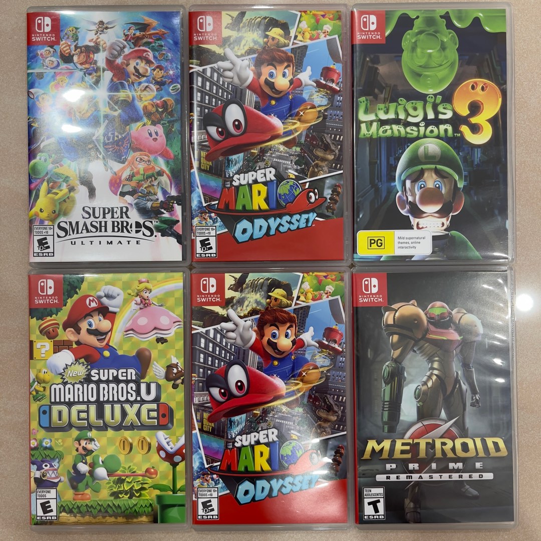 Nintendo Switch Games (Mario Odyssey/ Mario Deluxe/ Metroid), Video Gaming,  Video Games, Nintendo on Carousell