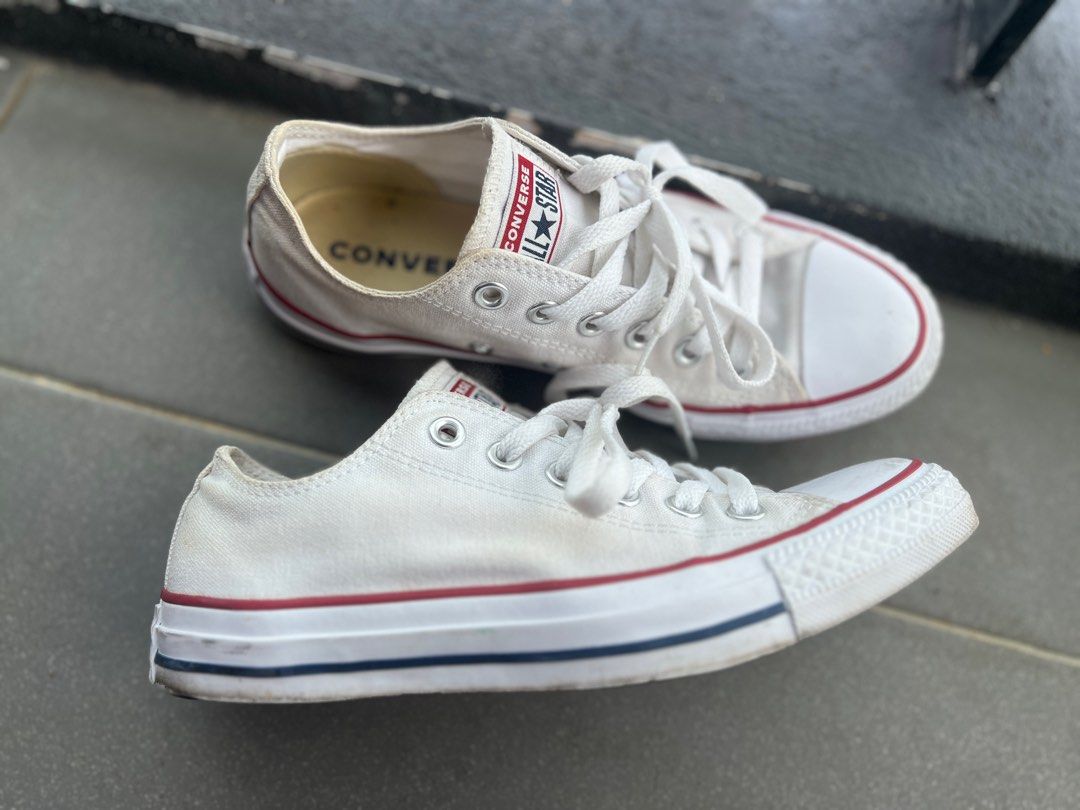 Converse white low cut original cheap