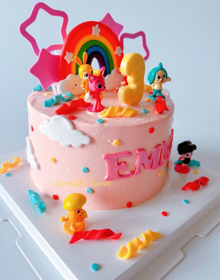 Pinkfong and hogi birthday cake/ babyshark/ customised cake, Food ...