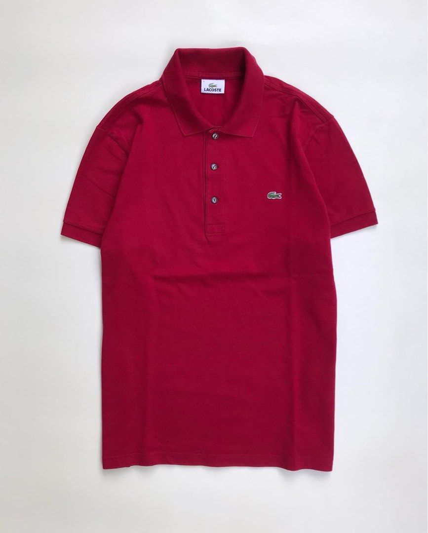 Kerah Lacoste Maroon Polo Shirt Lacoste Smart Paris Red Maroon