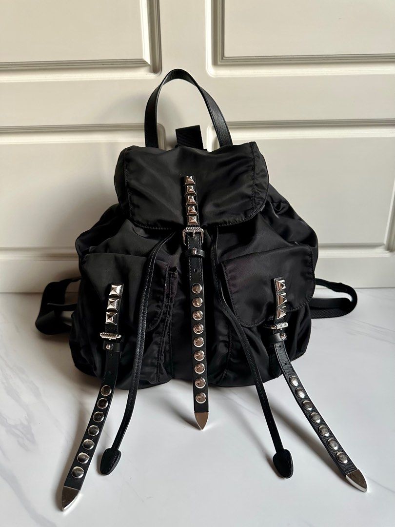 Prada vela studd backpack Barang Mewah Tas Dompet di Carousell