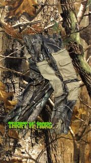 REALTREE SWEATPANTS  REWORKED WITH TACTICAL VEST MULTI POCKETS TERRAMAR GRASS ROOTS COLLECTION WITH FREE CUSTOMIZED LIGHTER