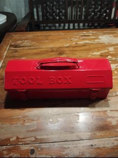 Red tool box for storage
