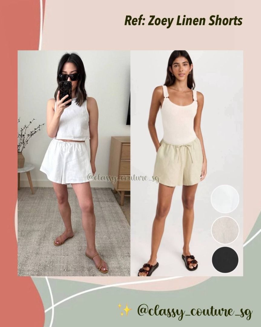 Reformation Zoey Linen Shorts Women s Fashion Bottoms Shorts on Carousell