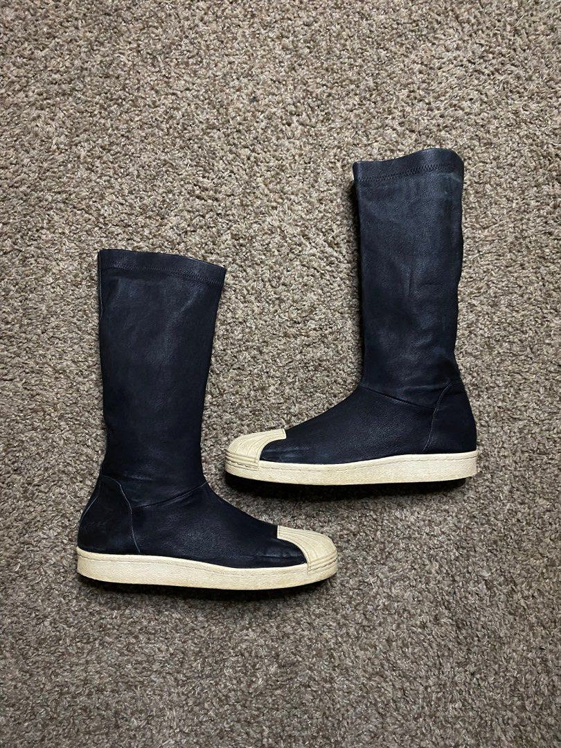 Rick Owens X Adidas Stan Smith Boot Black Men s Fashion Footwear Boots on Carousell