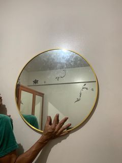 Round mirror with frame | Pre-loved