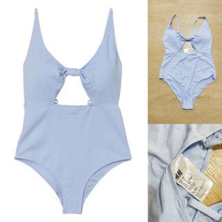 (S) H&M Textured One Piece Swimsuit