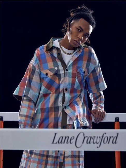 sacai plaid layered shirt, 男裝, 上身及套裝, T-shirt、恤衫、有領衫