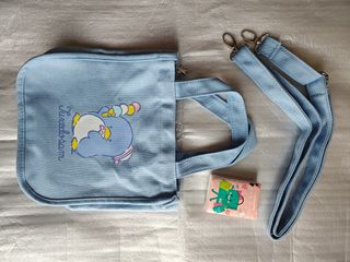 Sanrio。Tuxedosam 企鵝。手挽袋。手袋 handbag。斜孭袋 crossbody。側孭袋。有內格。帆布。全新。紙巾做比例。64197115781762110